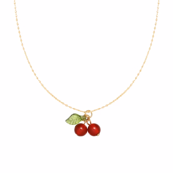 Collar de Cereza Cherry Dorado